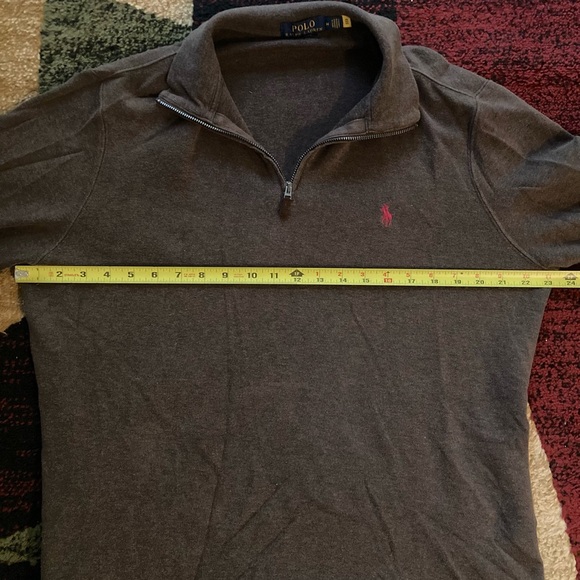 Polo Ralph Lauren Brown Quarter-Zip Sweater Pullover - Picture 6 of 9
